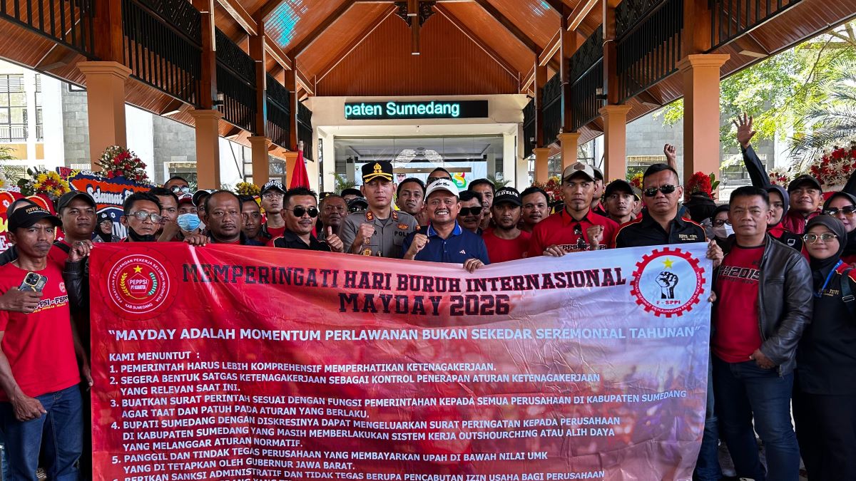 Berjalan Aman dan Kondusif, PEPPSI FSPTI Sumedang Gelar Aksi Buruh Mayday 2026 